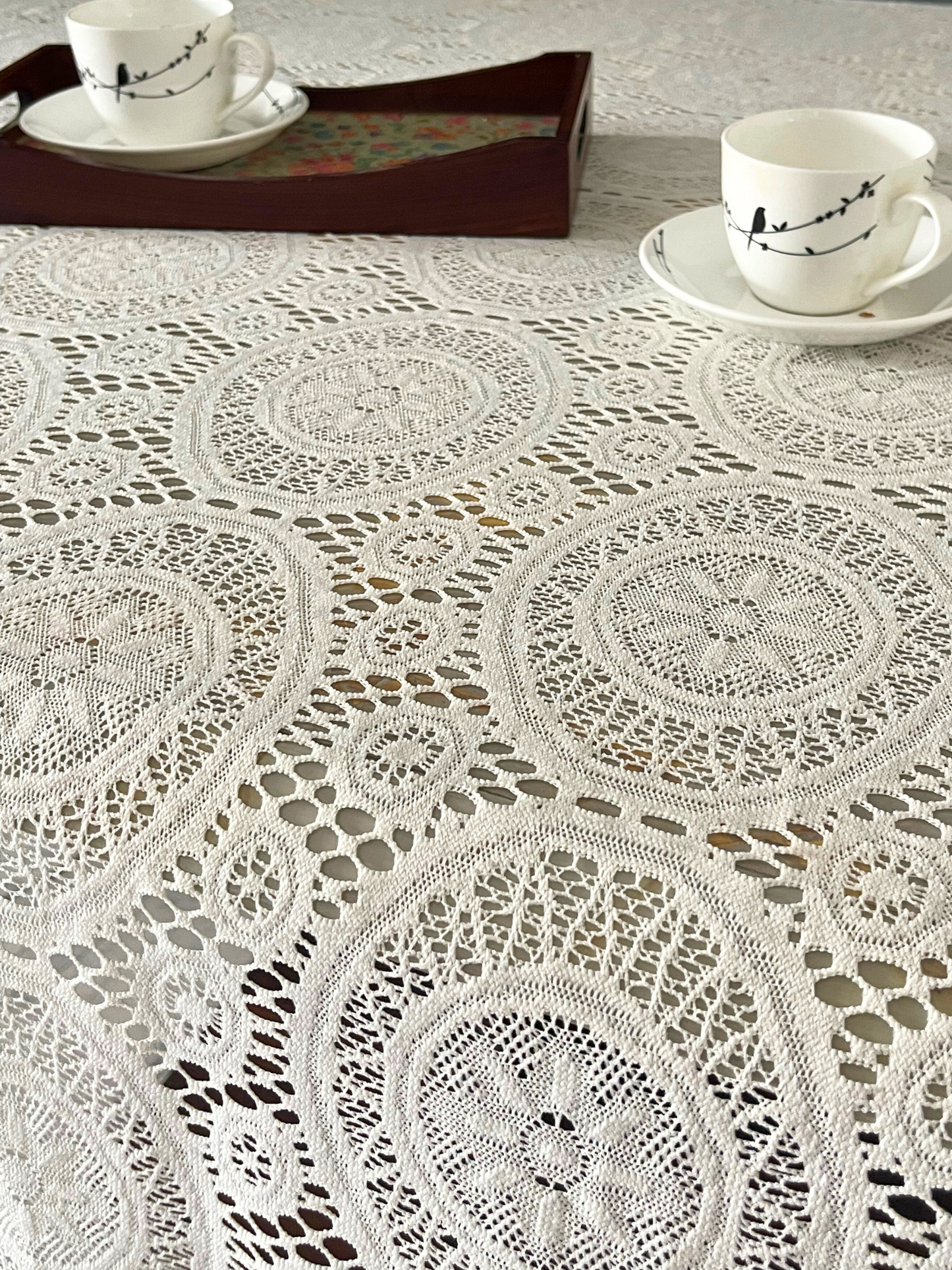 white net christmas table cloth cover online