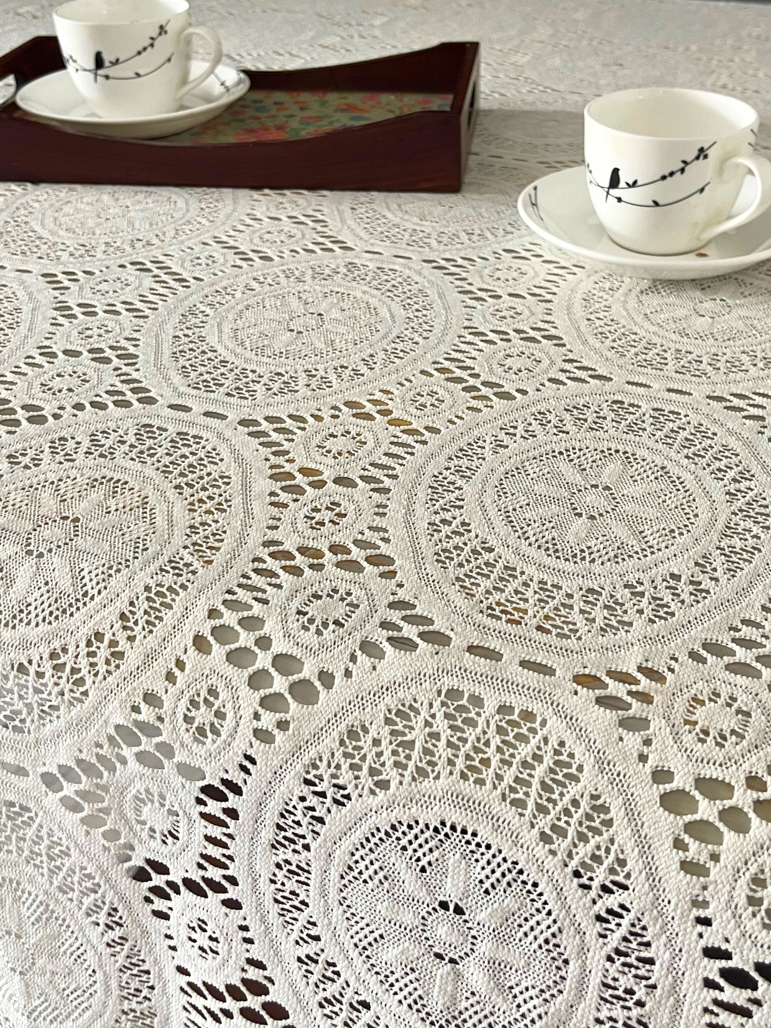white net christmas table cloth cover online