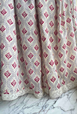 printed cotton window and door parda