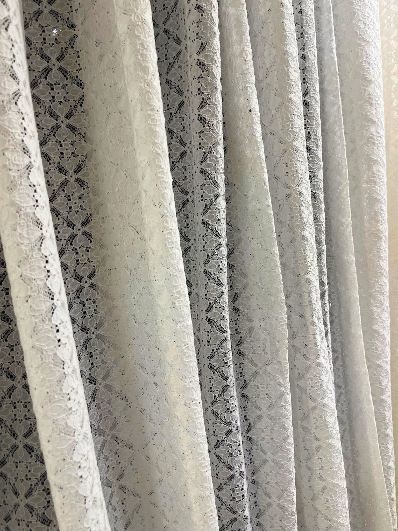white sheer net curtains for french window