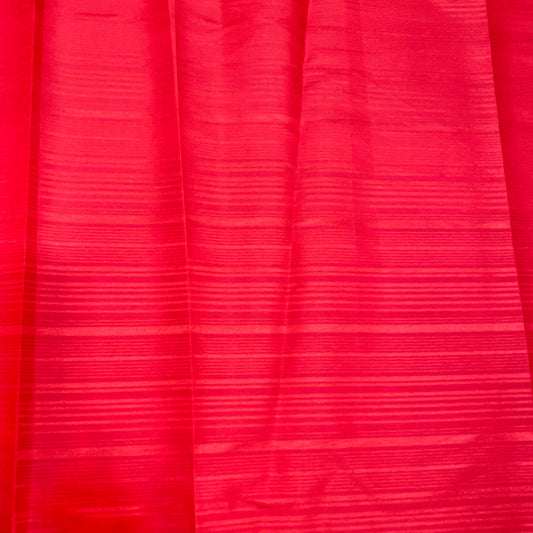 tomato red raw silk fabric
