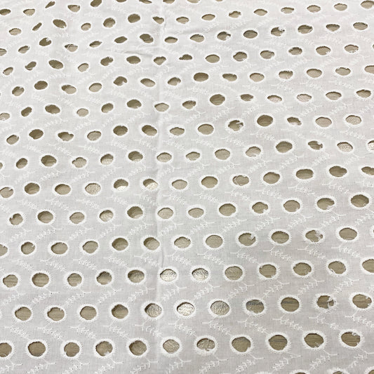 Dyeable  Cutwork Hakoba Schiffli Fabric