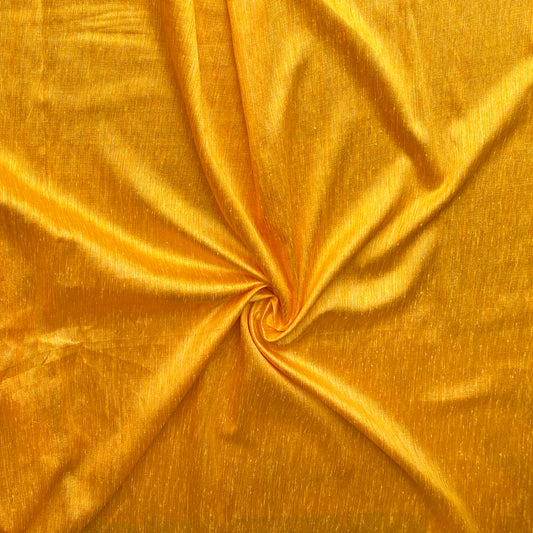 honey yellow cotton silk fabric