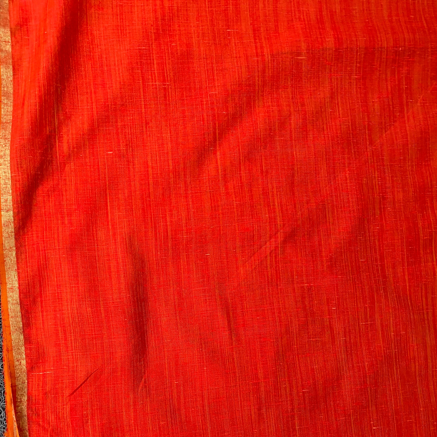 orange zari border cotton dress material