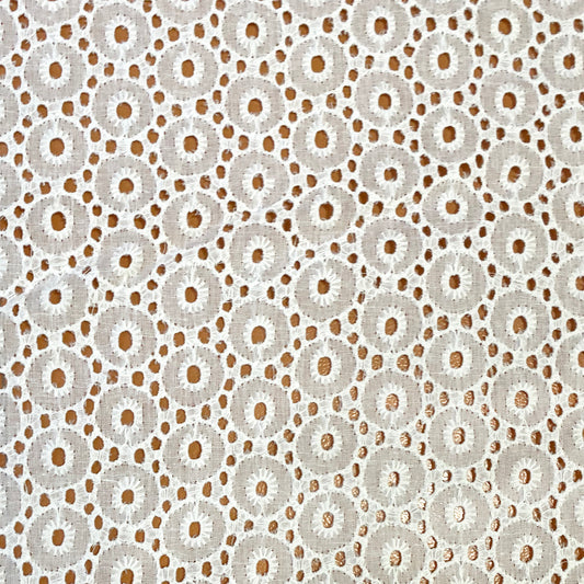 circle design eyelet hakoba fabric