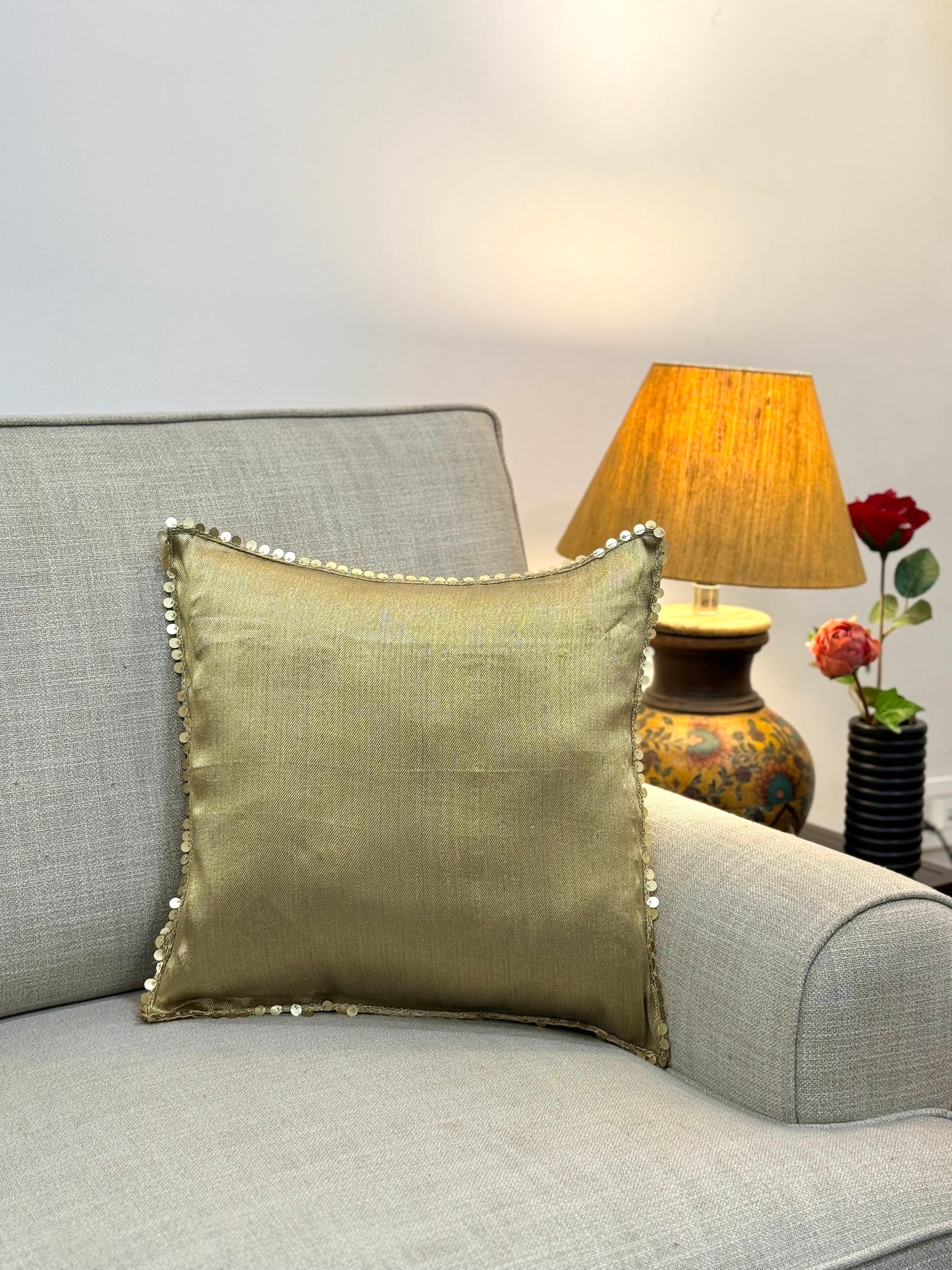 golden cushion cover for sofa 12x12