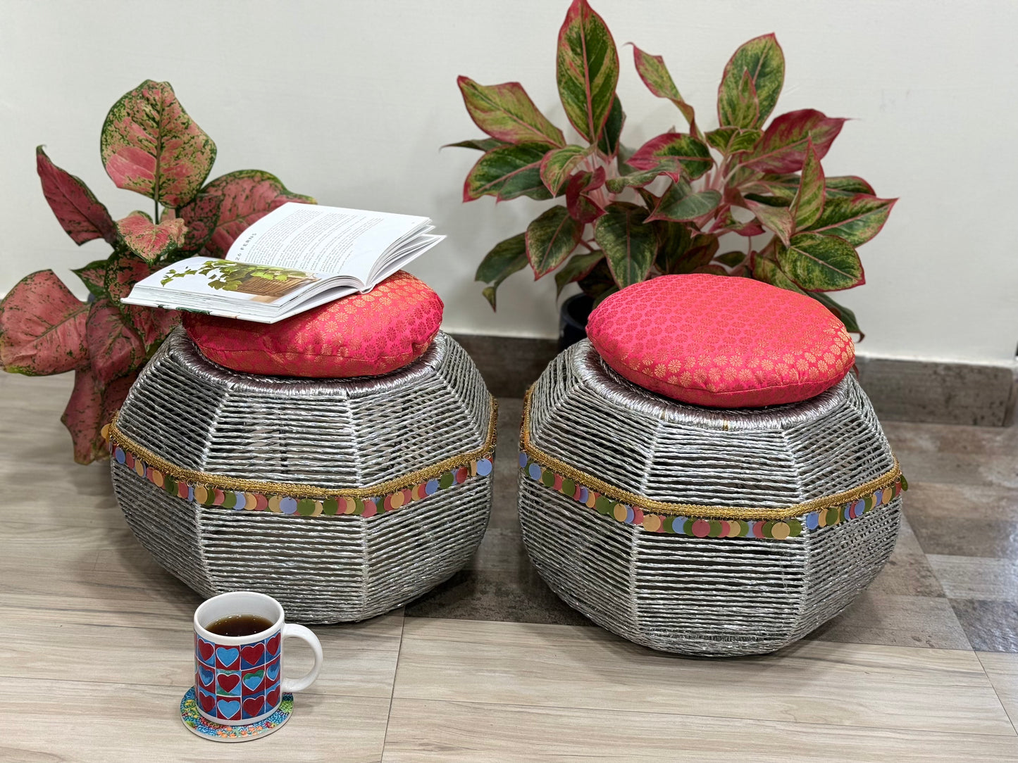 festive mudda stool for sitting