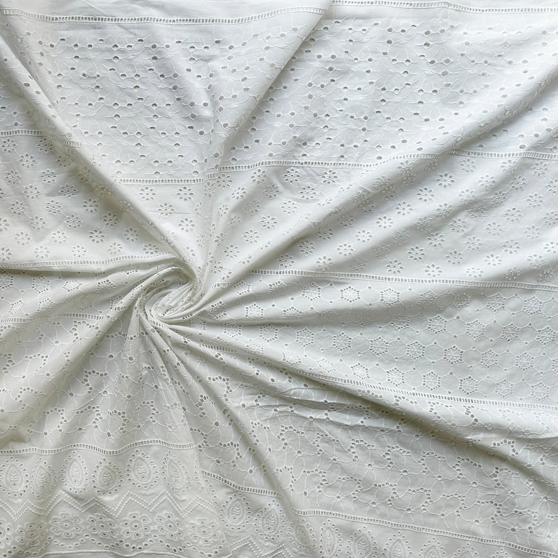 dyeable white schiffli hakoba online