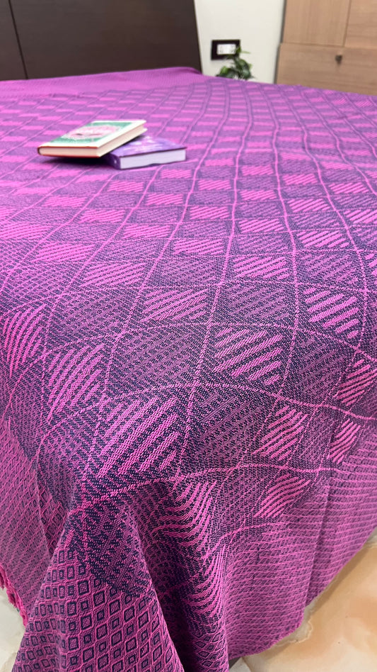 purple colour cotton bedding set