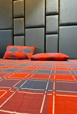 checkered red king size bedspread 