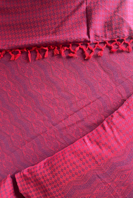 pink handloom cotton queen size bed spread