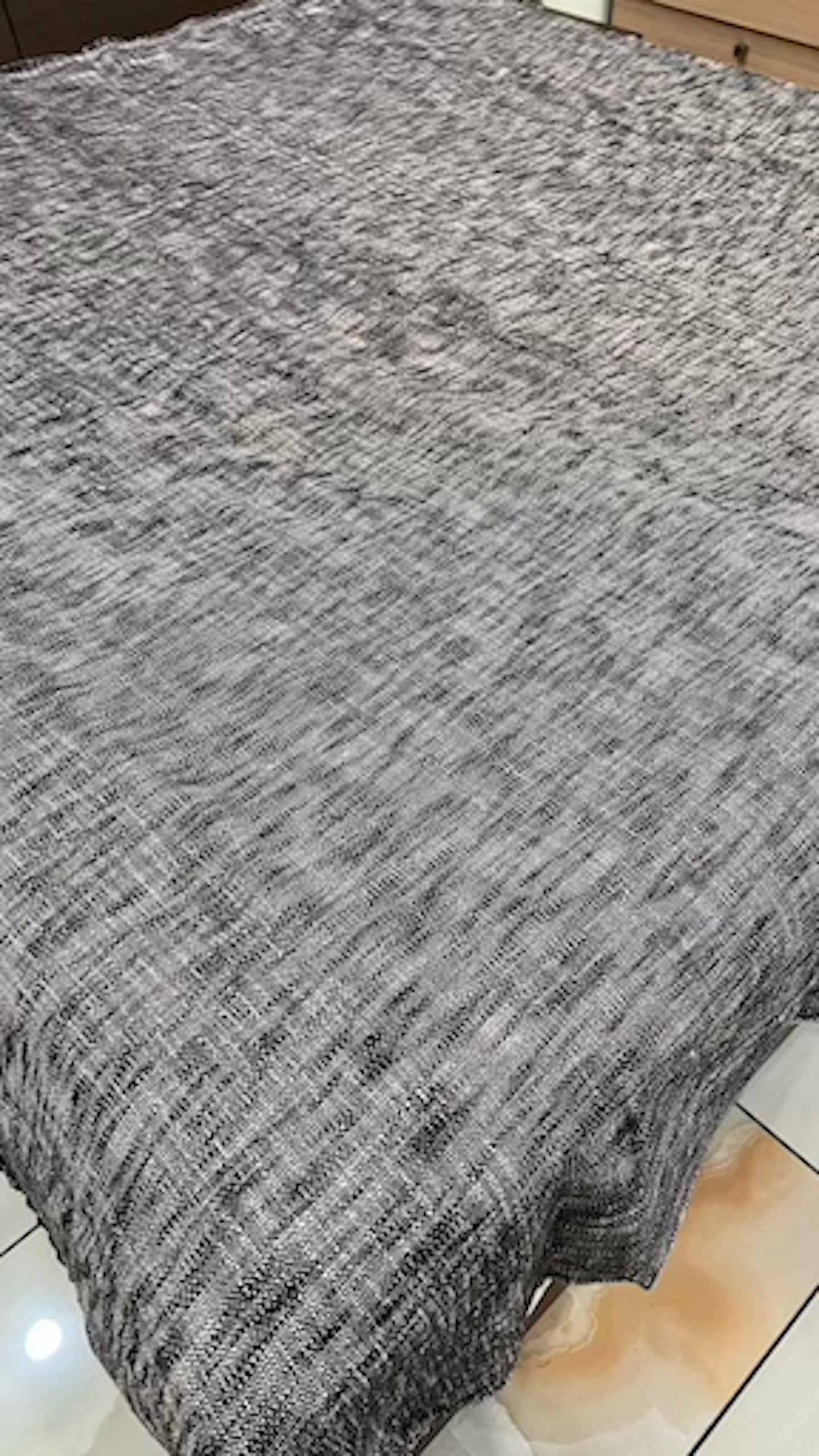 Dusky Night Double Bed Cover With Tassel Detailing