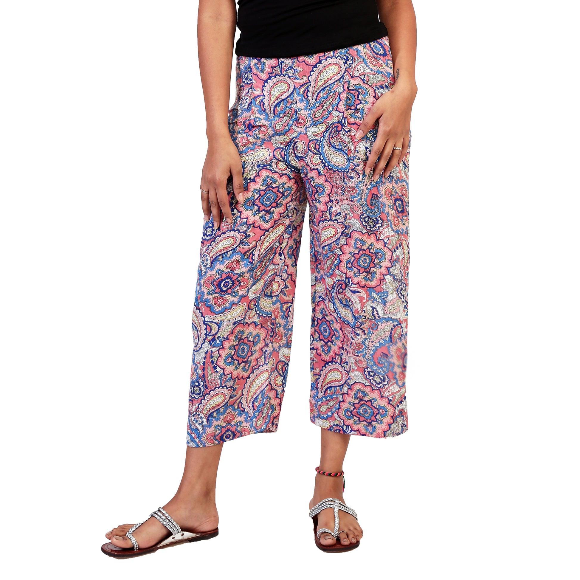 paisley print culotte bottoms online for women