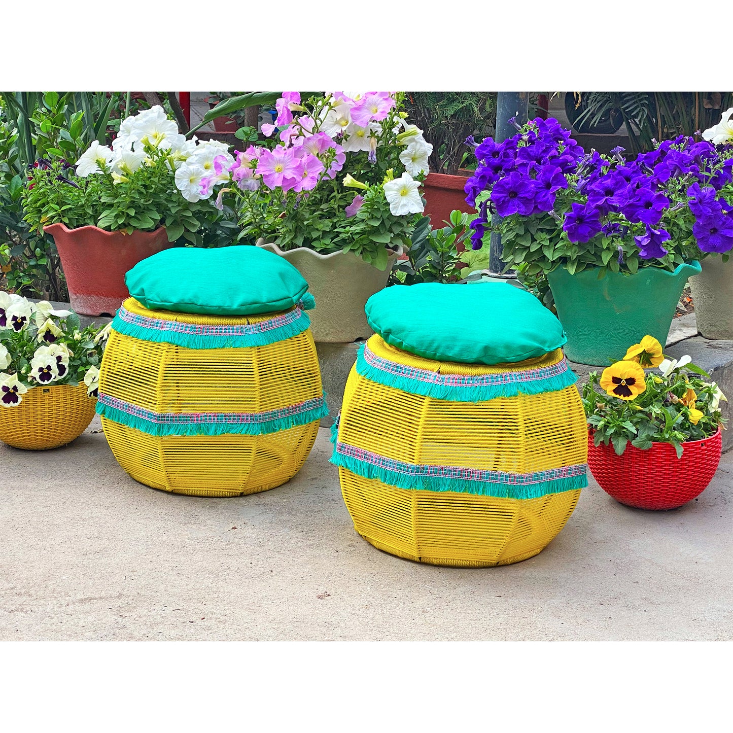 green-foot-stool