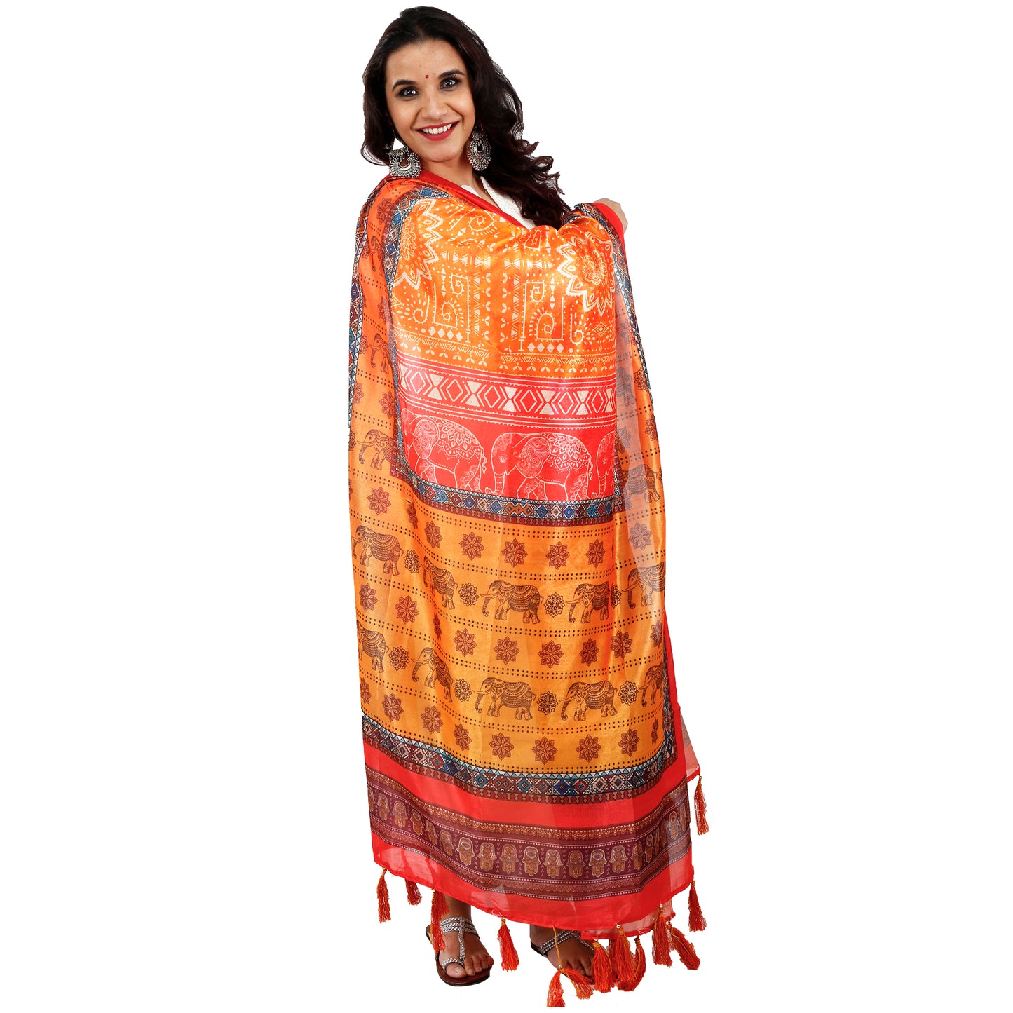 Sunrise Assam Silk Dupatta