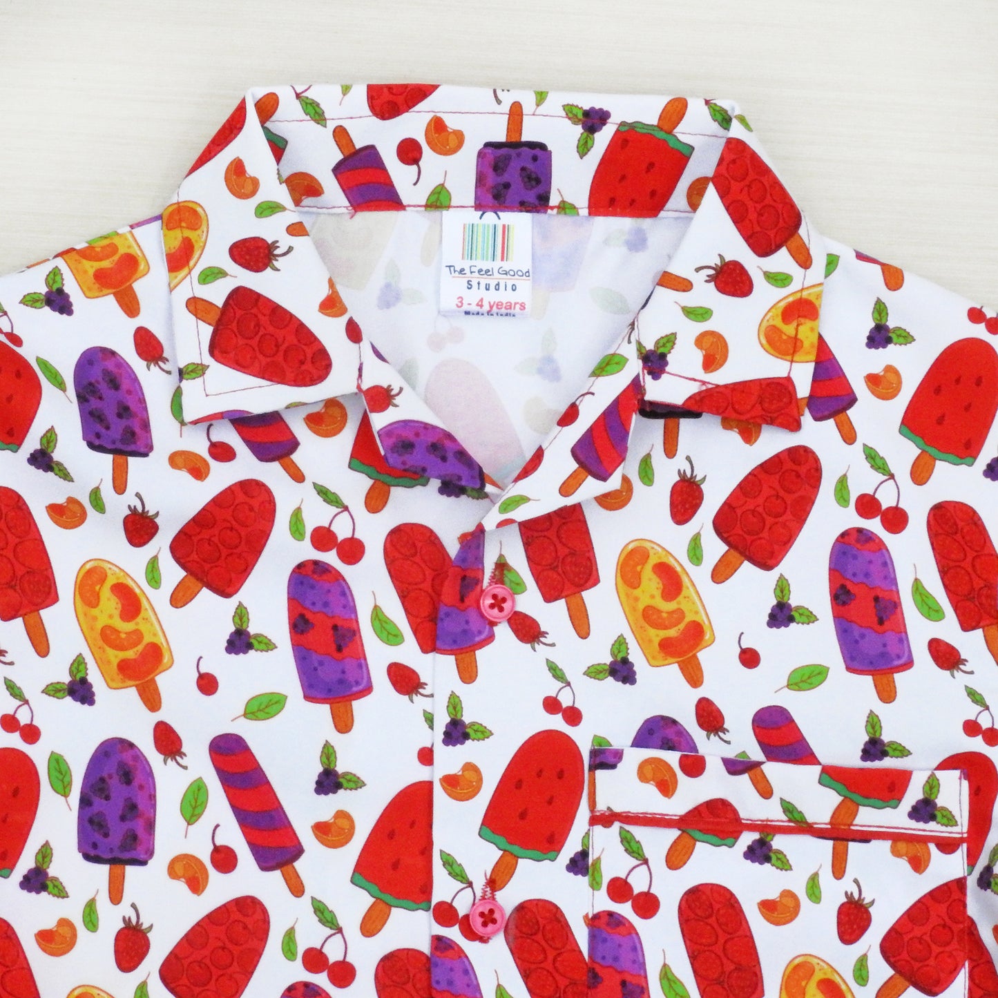 Lick Lollies Print Boys Night Suit