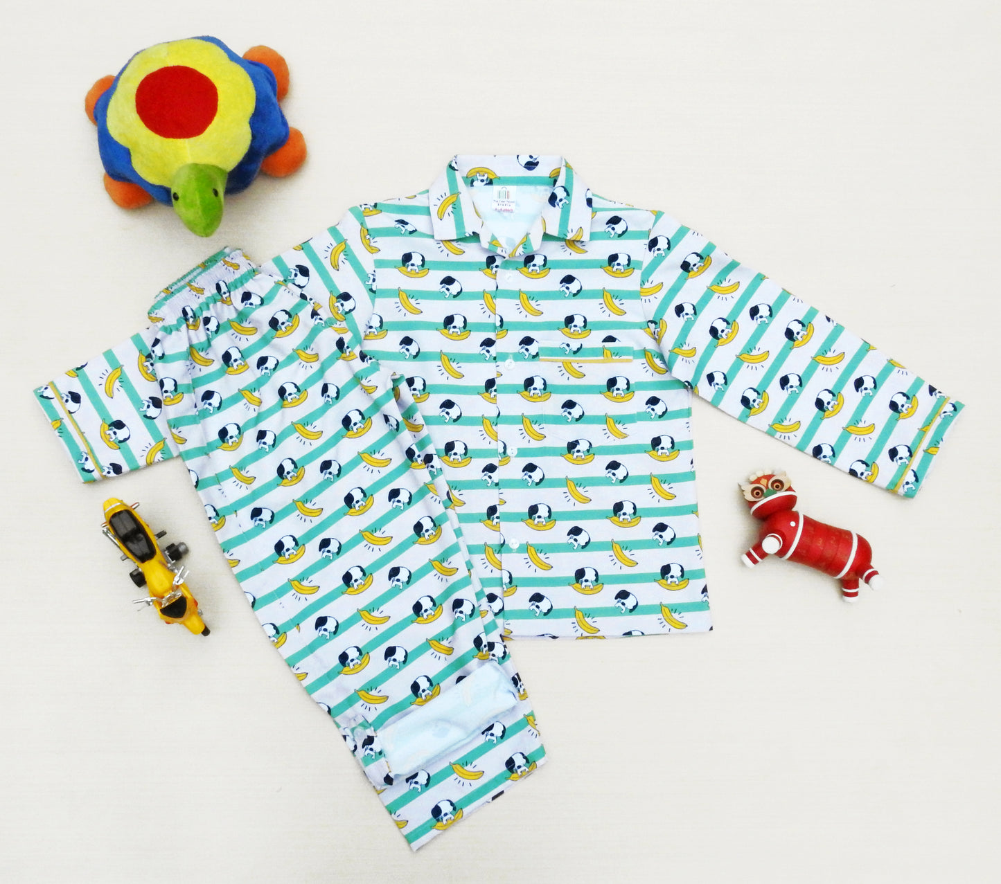 Doggy Banana Print Boys Night Suit