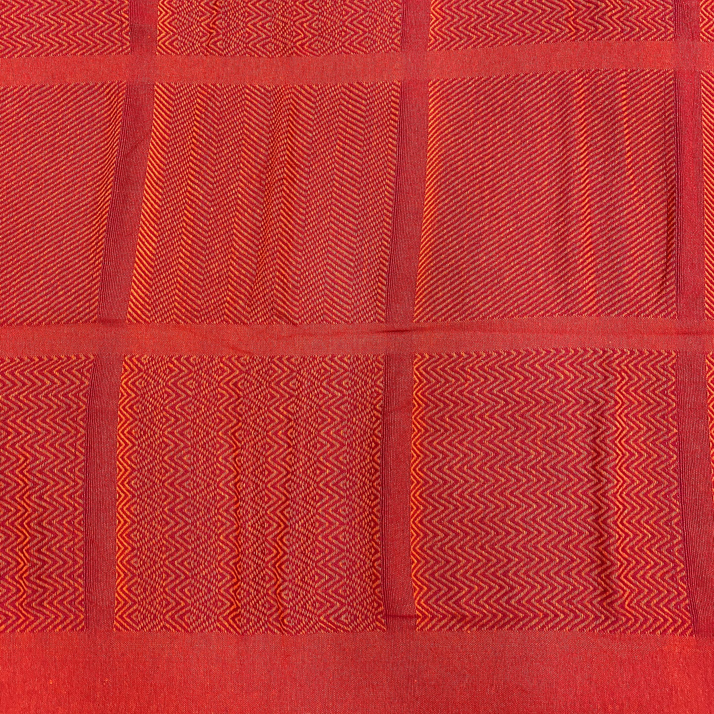 Red & Orange Woven Bed Cover