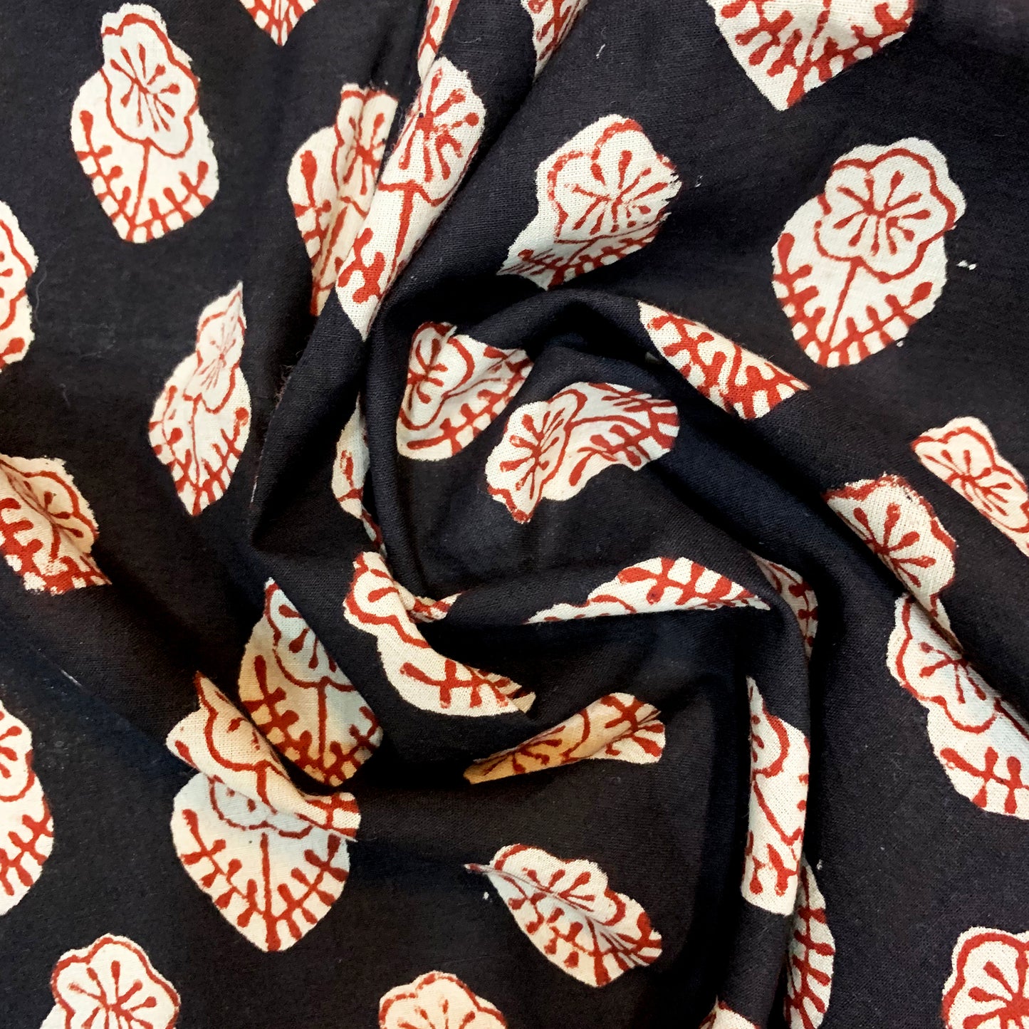 Traditional Block Cotton Print Fabric
