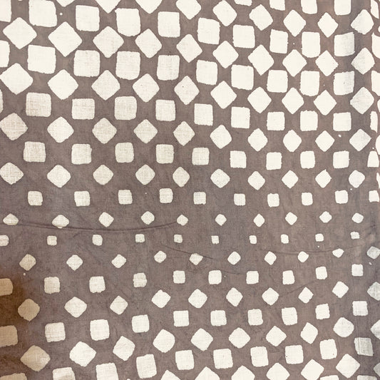 Grey & Off White Summery Cotton Fabric