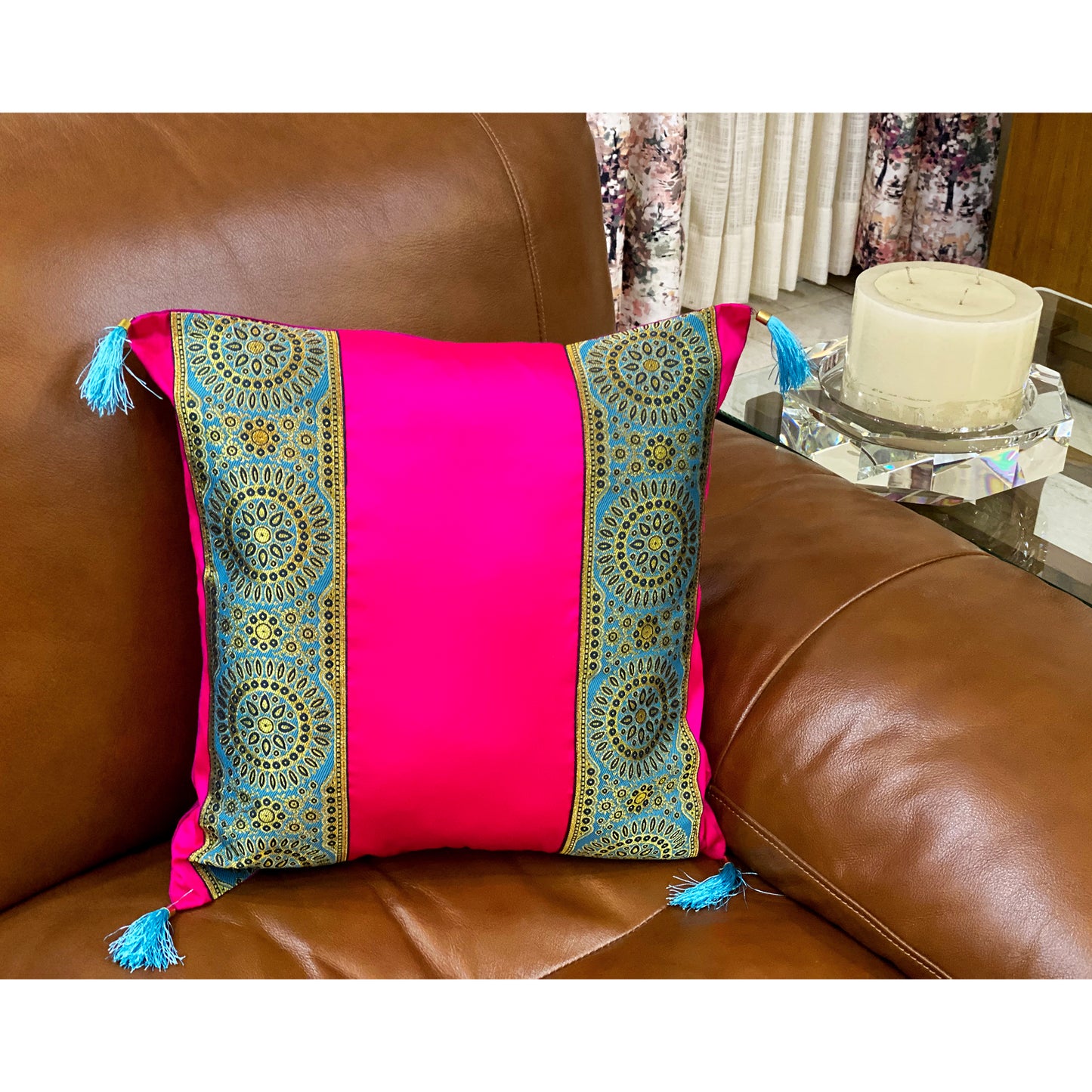 festive-pink- cushion-covers-in-raw-silk-online