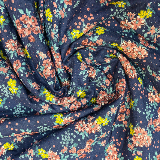 Night Queen Floral Cotton Fabric