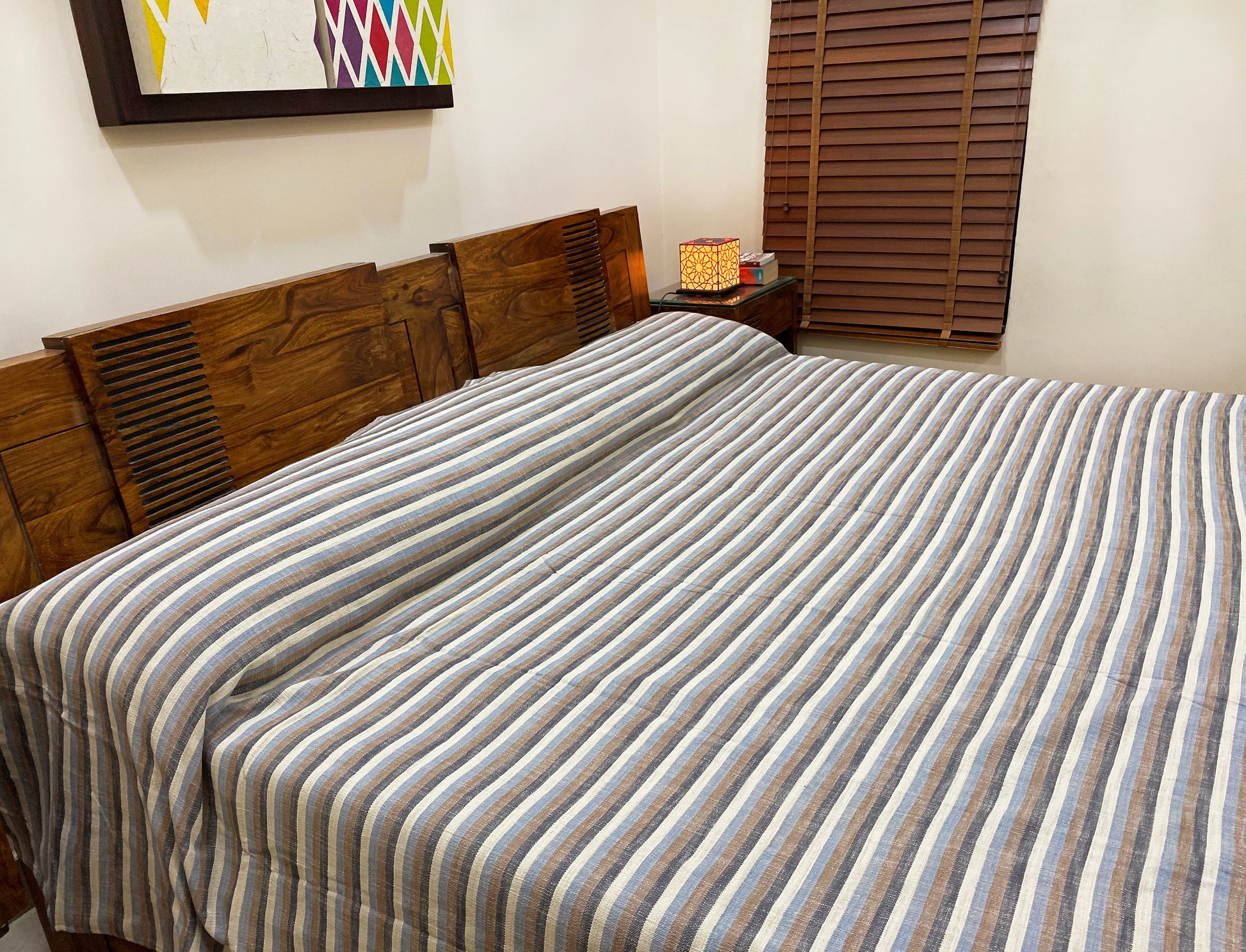 cheap cotton-linen bed cover