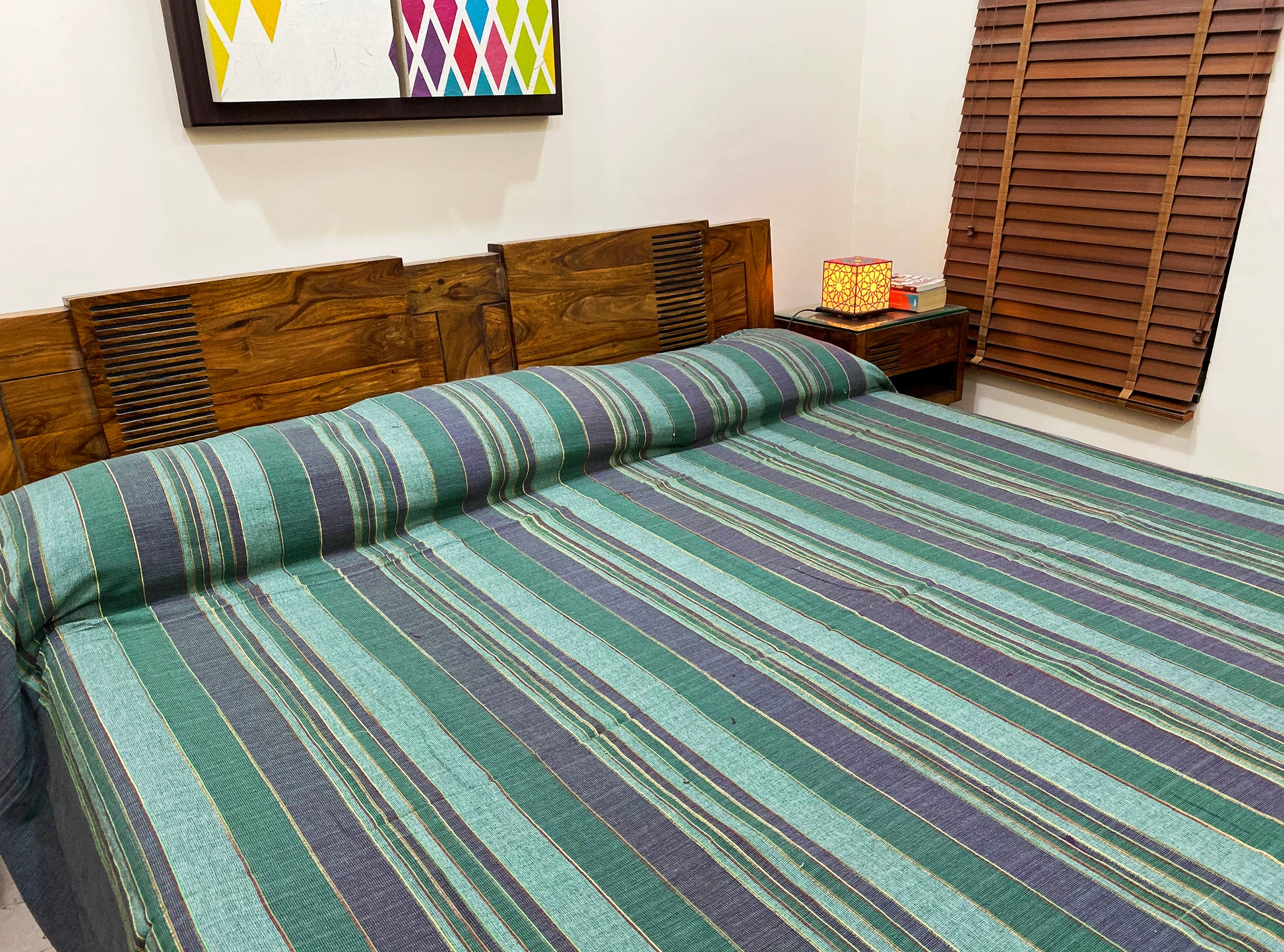 double-cotton-bed-covering-in-green-colour-online
