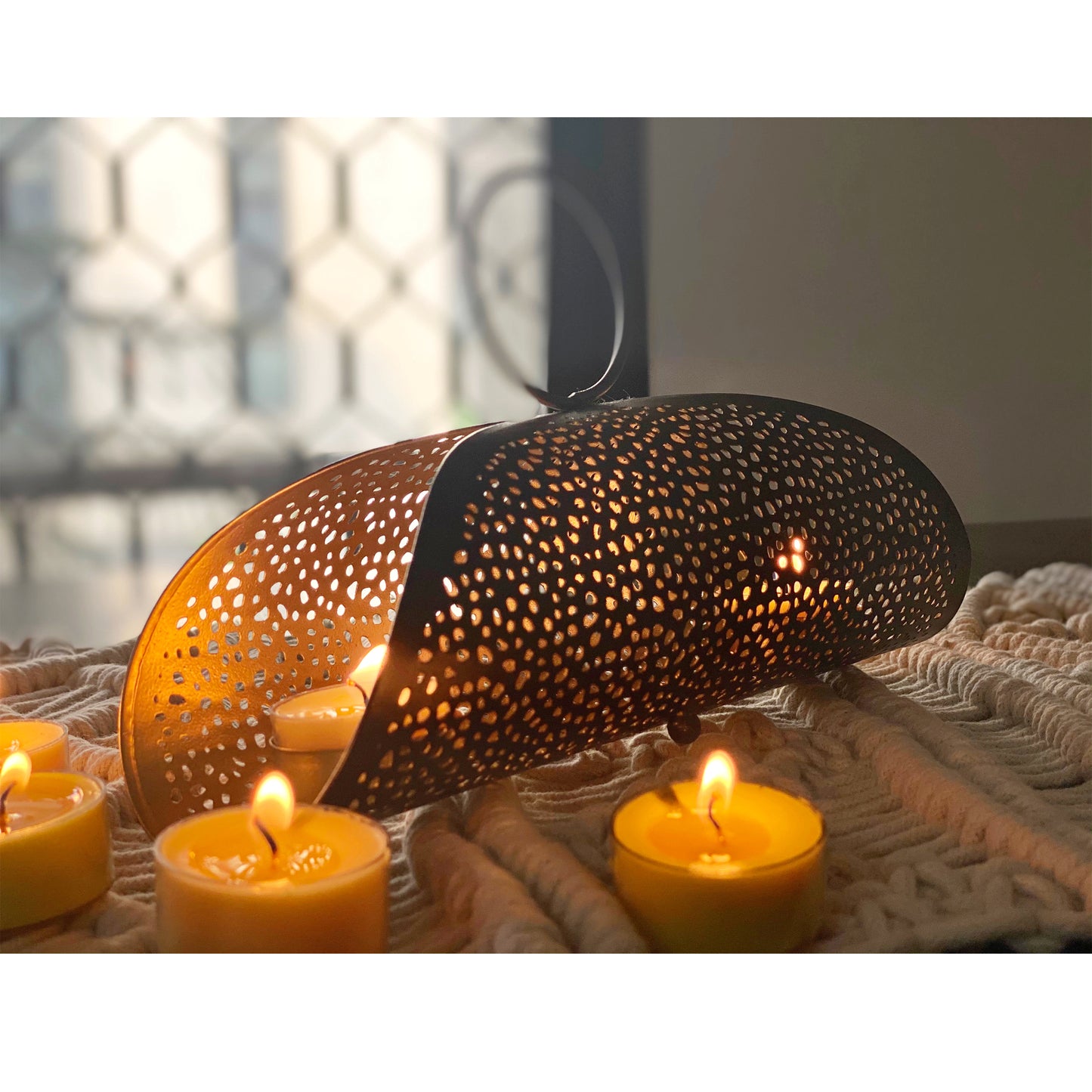 Festive Metal Candle Holder