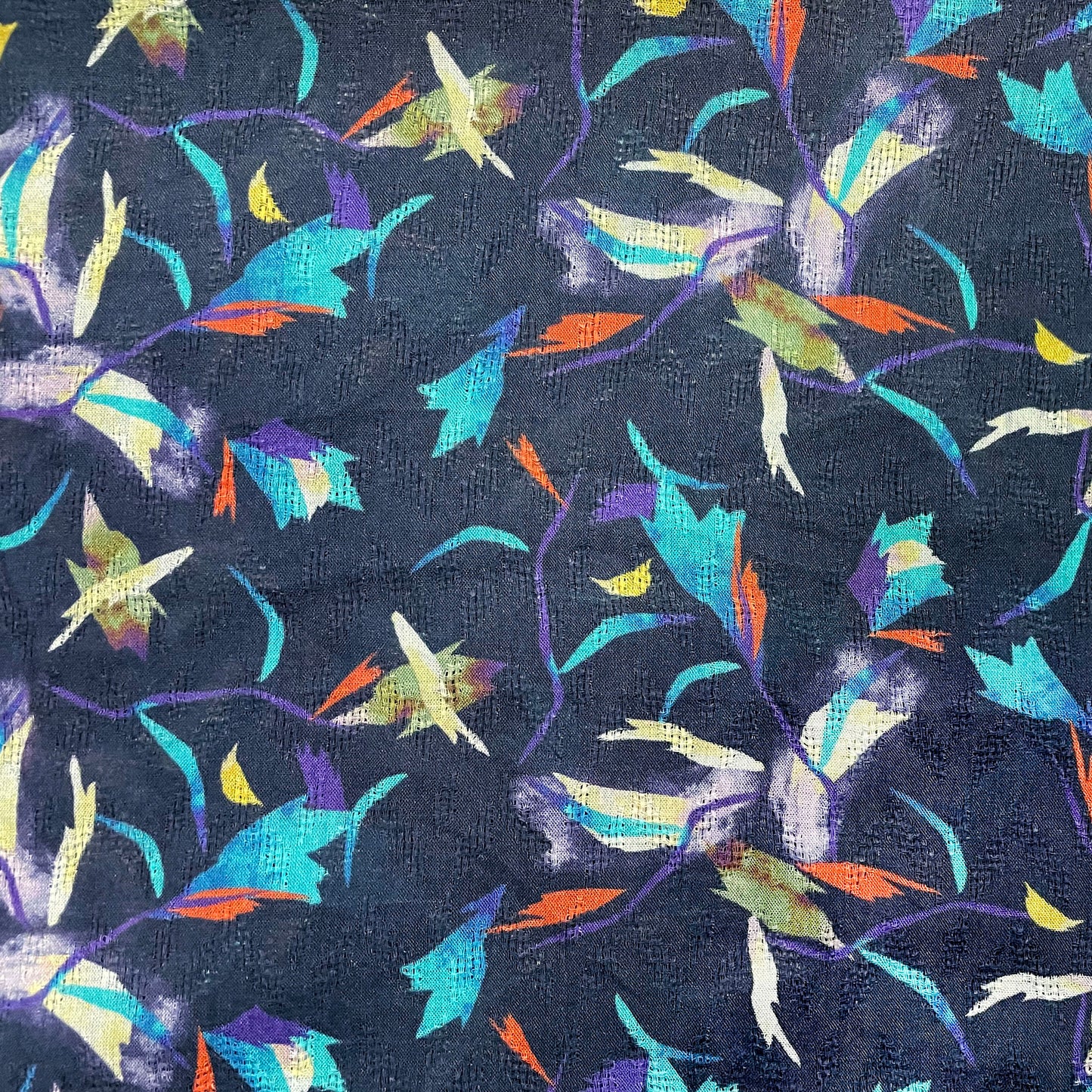 Vivid Leafy Soft Rayon Colourful Fabric