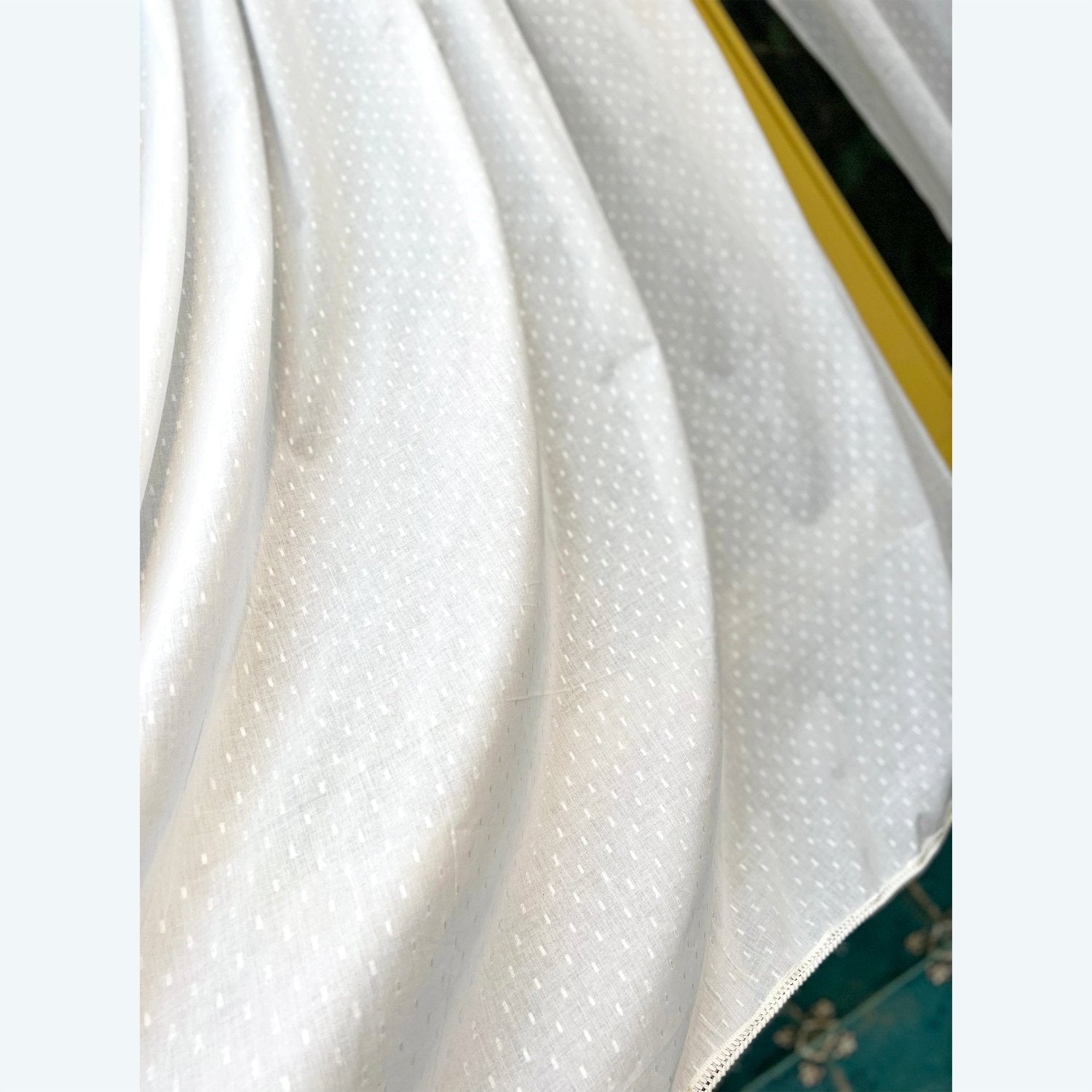 white cotton curtains online