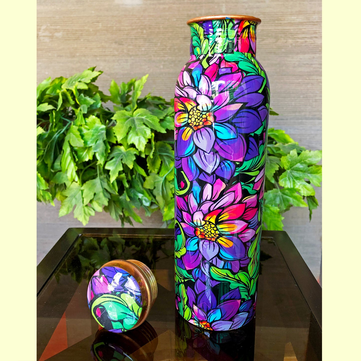 Lotus Art Pure Copper Bottle