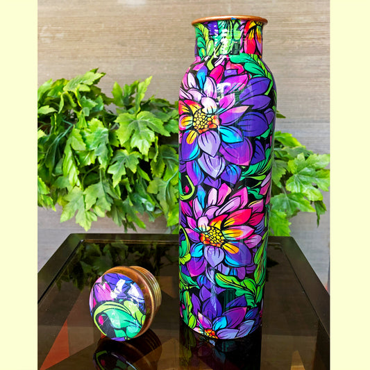 Lotus Art Pure Copper Bottle