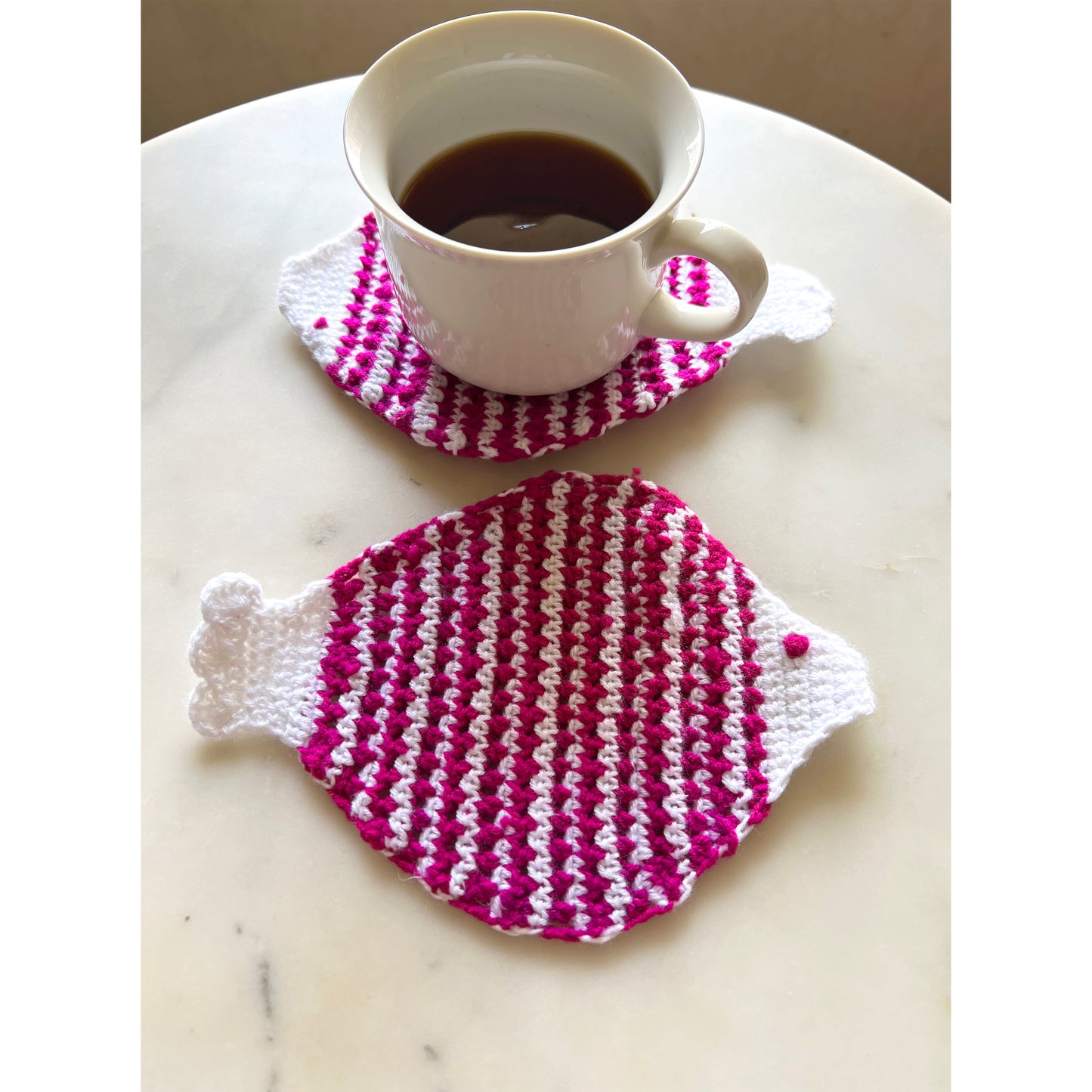 Pink Fish Coasters (Set of 2)