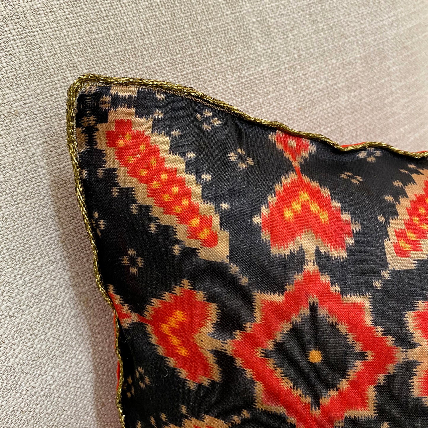 Vibrant Tussar Silk Cushion Cover
