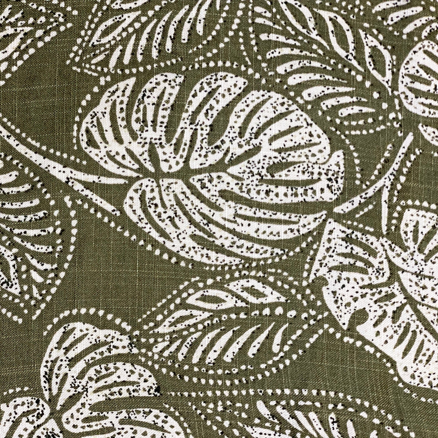 Monstera Bottle Green Rayon Fabric