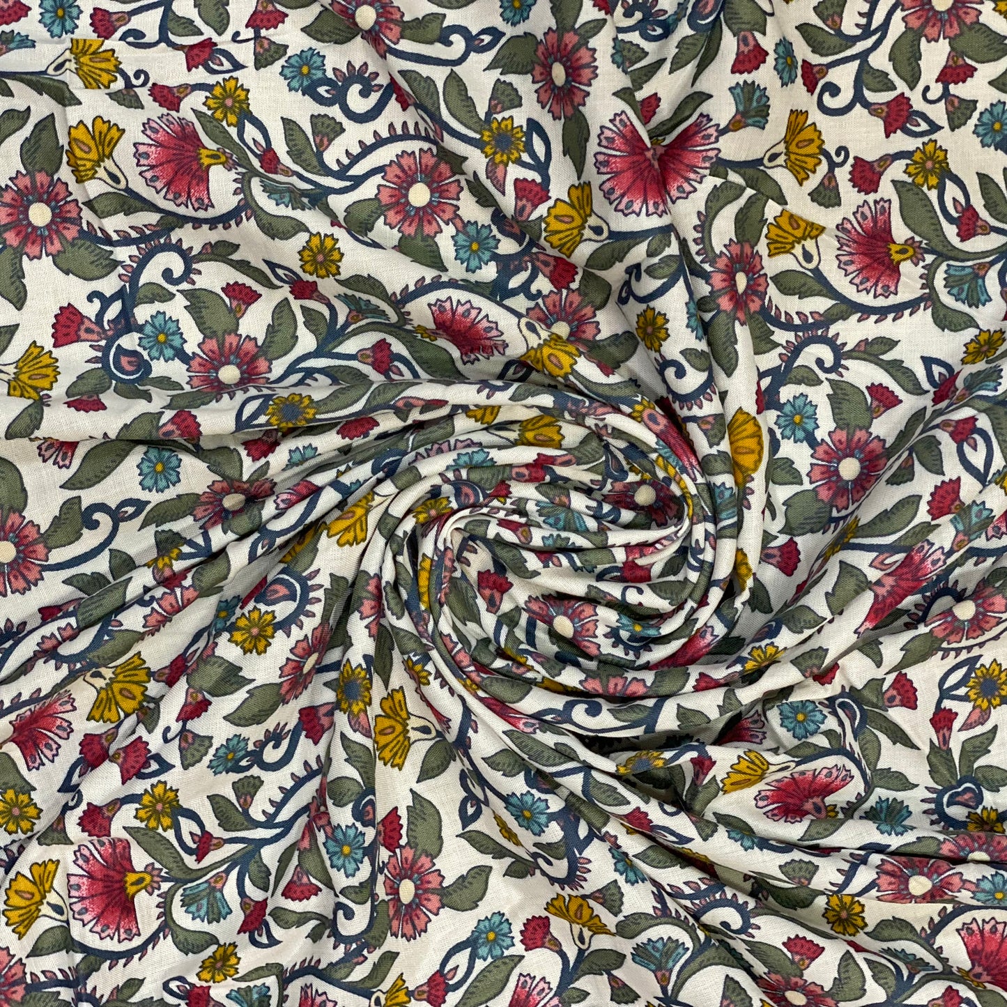 Indie Floral Cotton Print Fabric