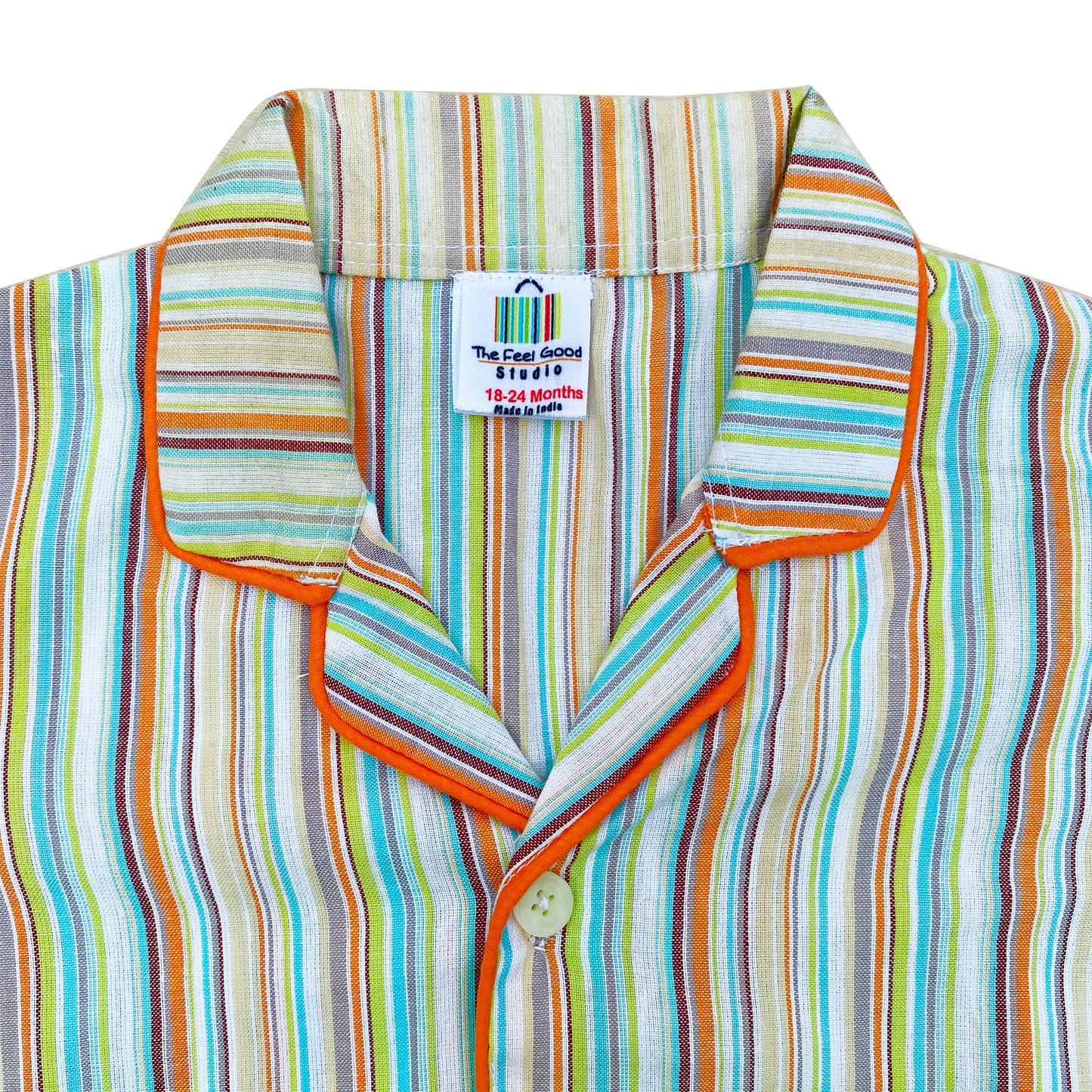 Cotton Stripes Boys Night Suit