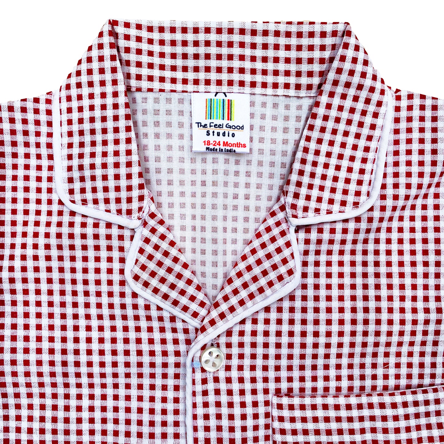 Classic Checks Boys Cotton Night Suit