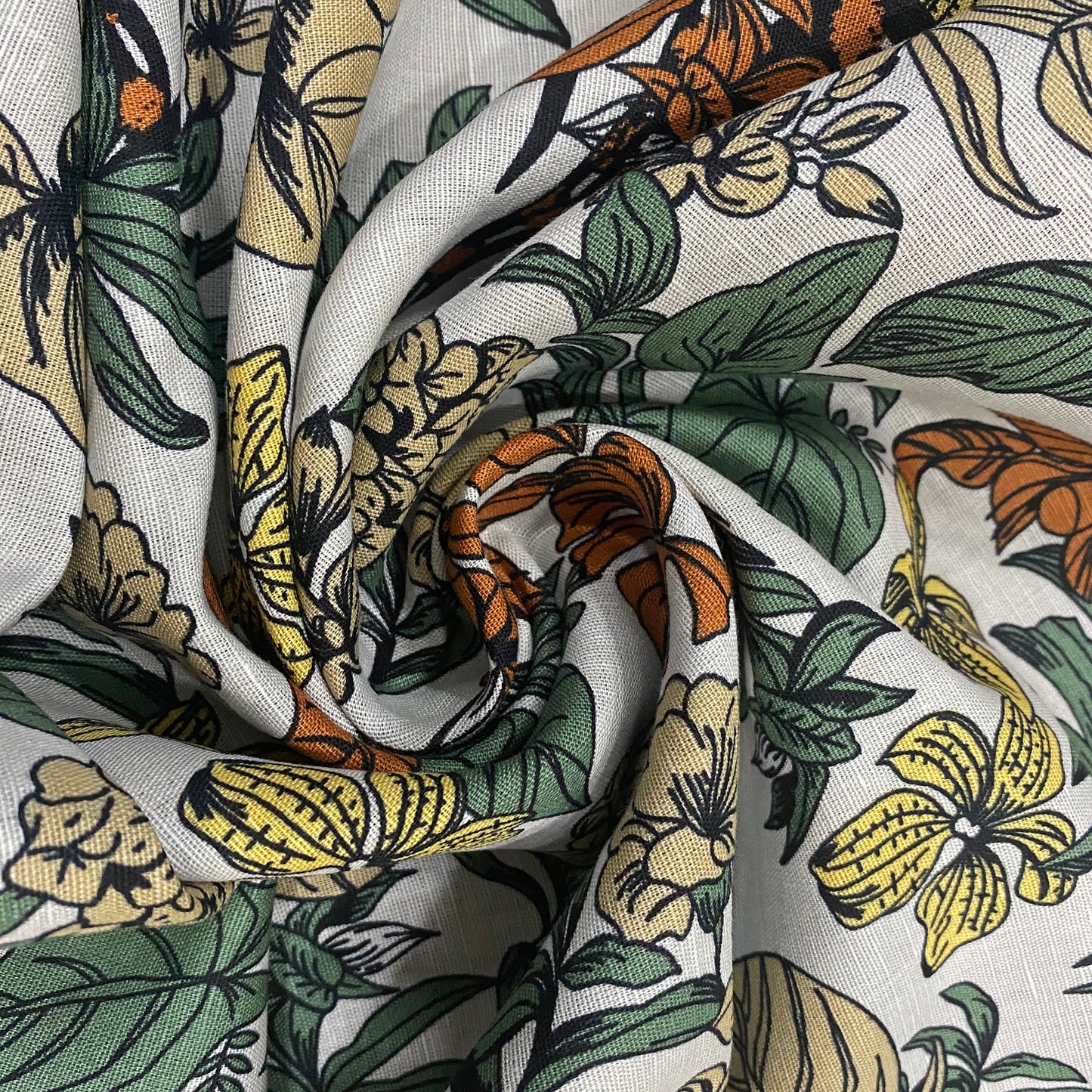 Flora Print Premium Linen Fabric