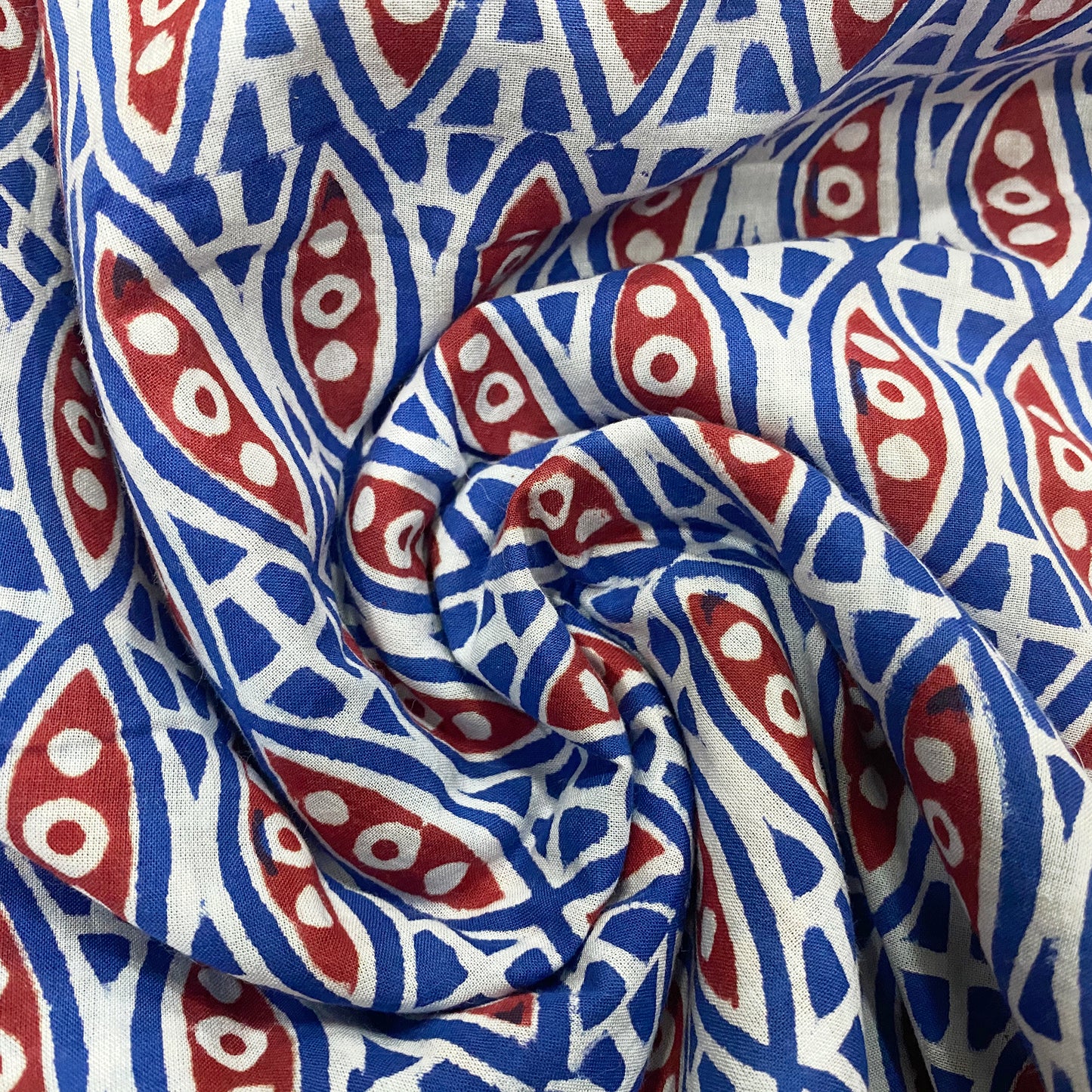 Fishing Village Cotton Print Fabric
