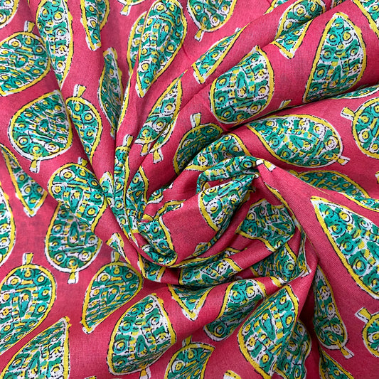 Pine Cone Printed Cotton Fabric