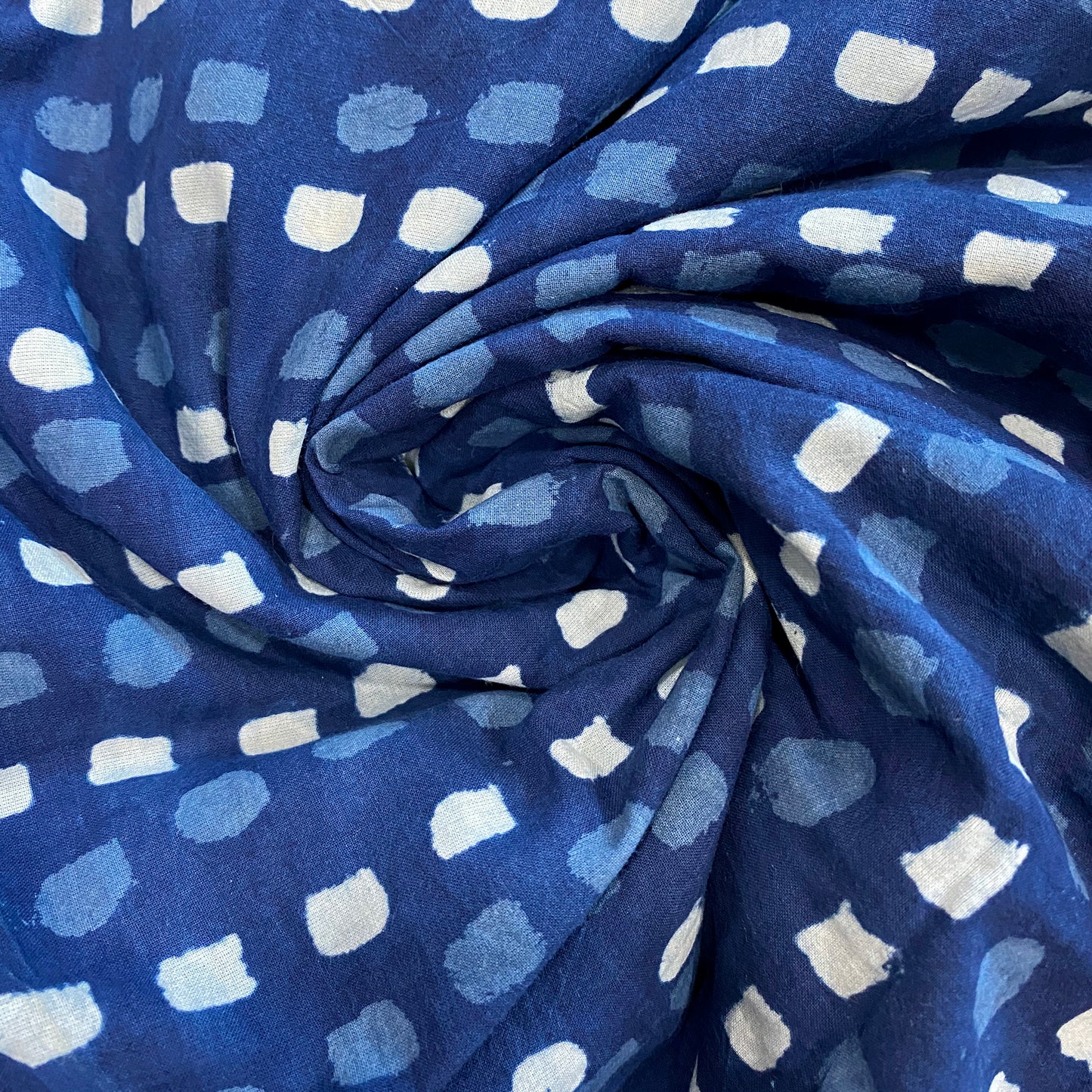 Traditional Indigo Cotton Fabric