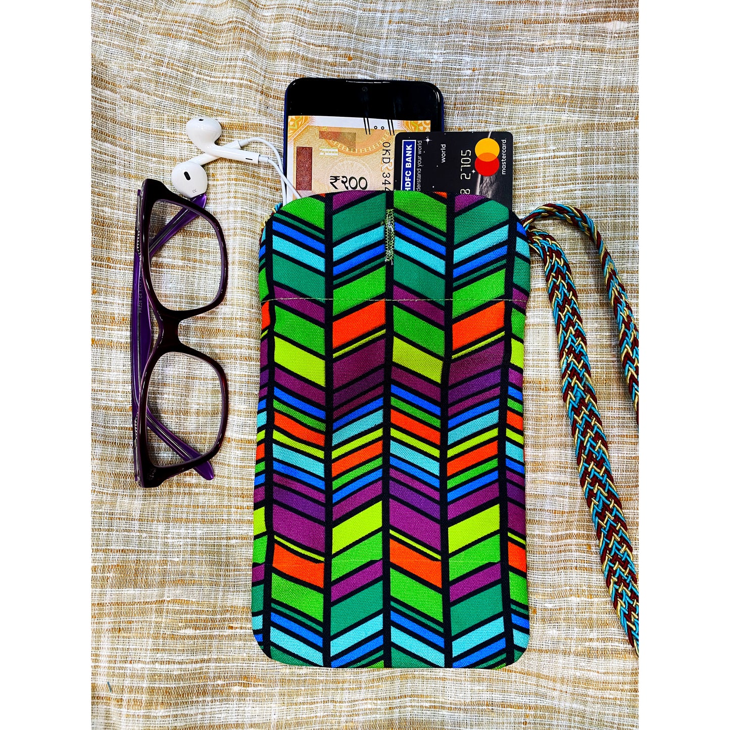 Colourful Geometric Utility Pouch