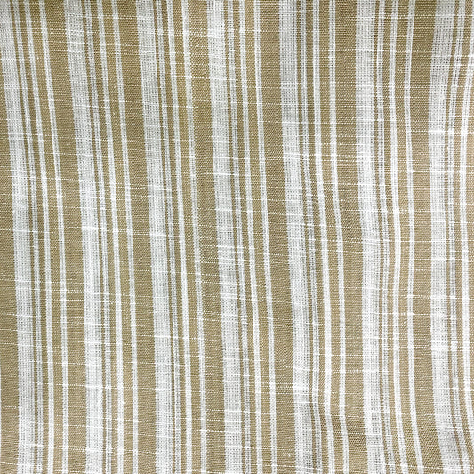 Brown Striped Cotton Fabric