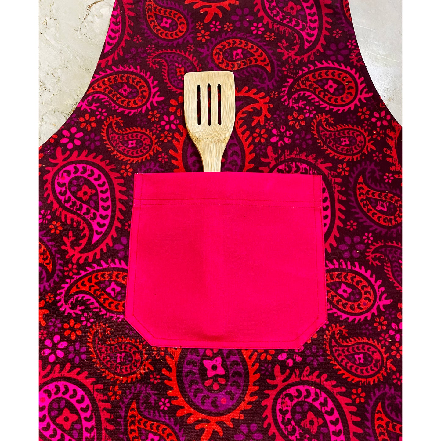Red Paisleys Apron