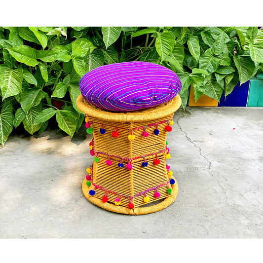 Pom Pom Handmade Ottoman (Single Piece)