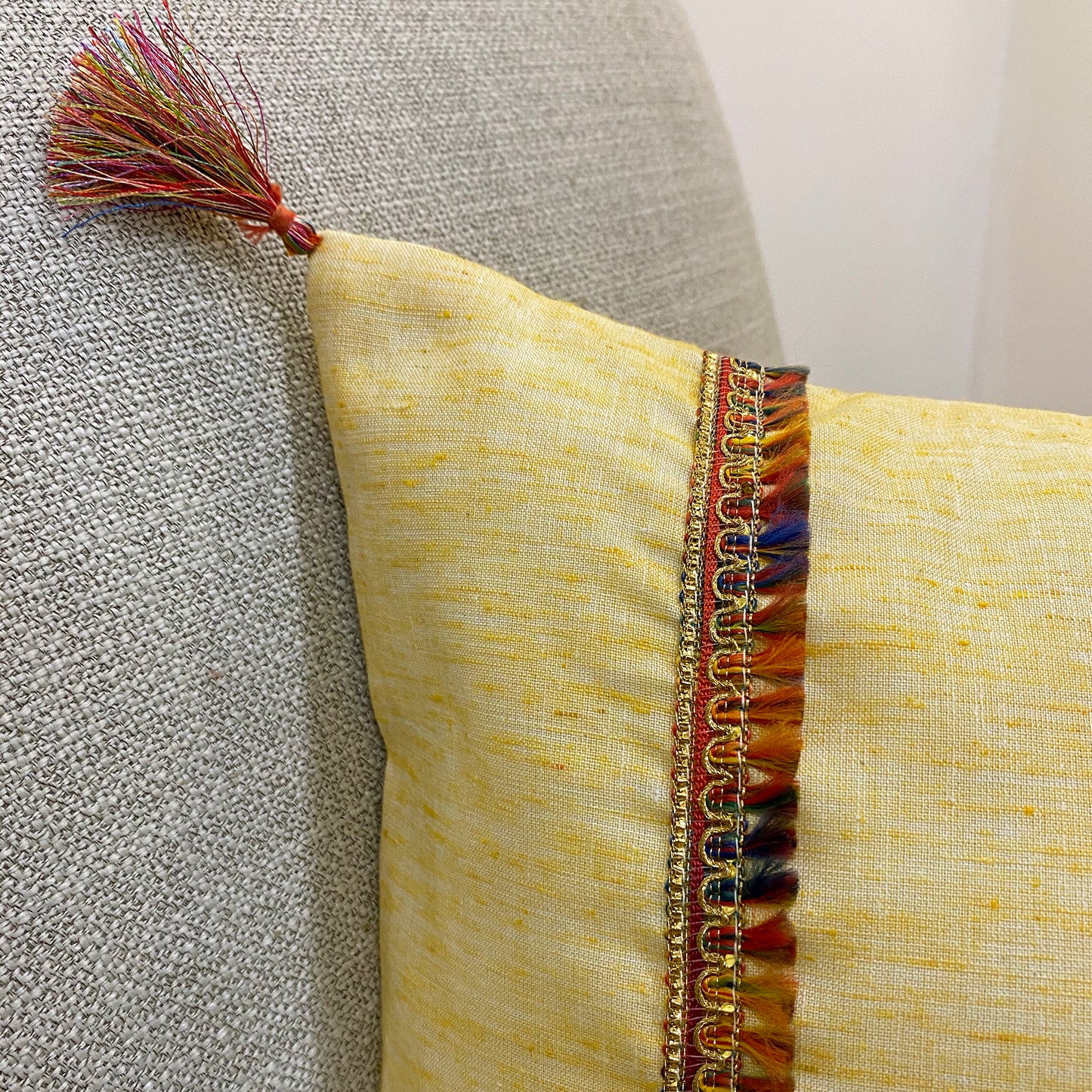 Festive Lace Butter Cream Cushion Covers