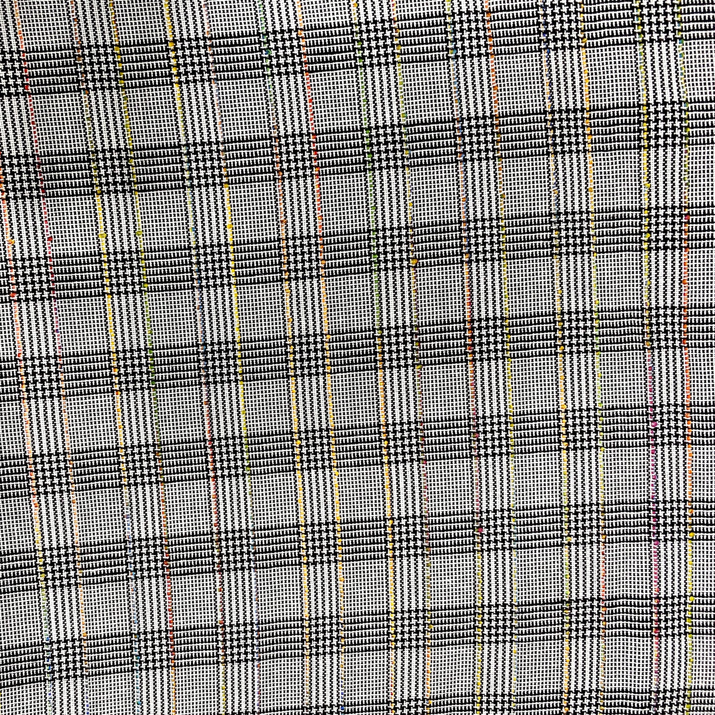 Black & White Checks Rayon Fabric