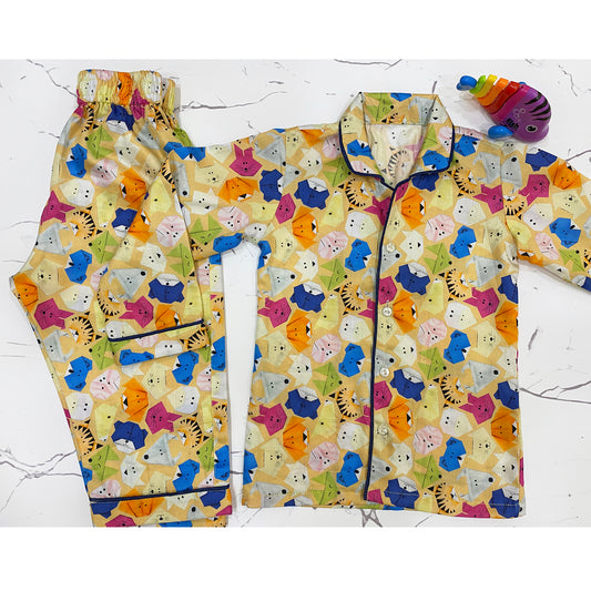 Jungle Print Girls Night Suit